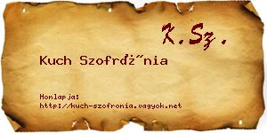 Kuch Szofrónia névjegykártya